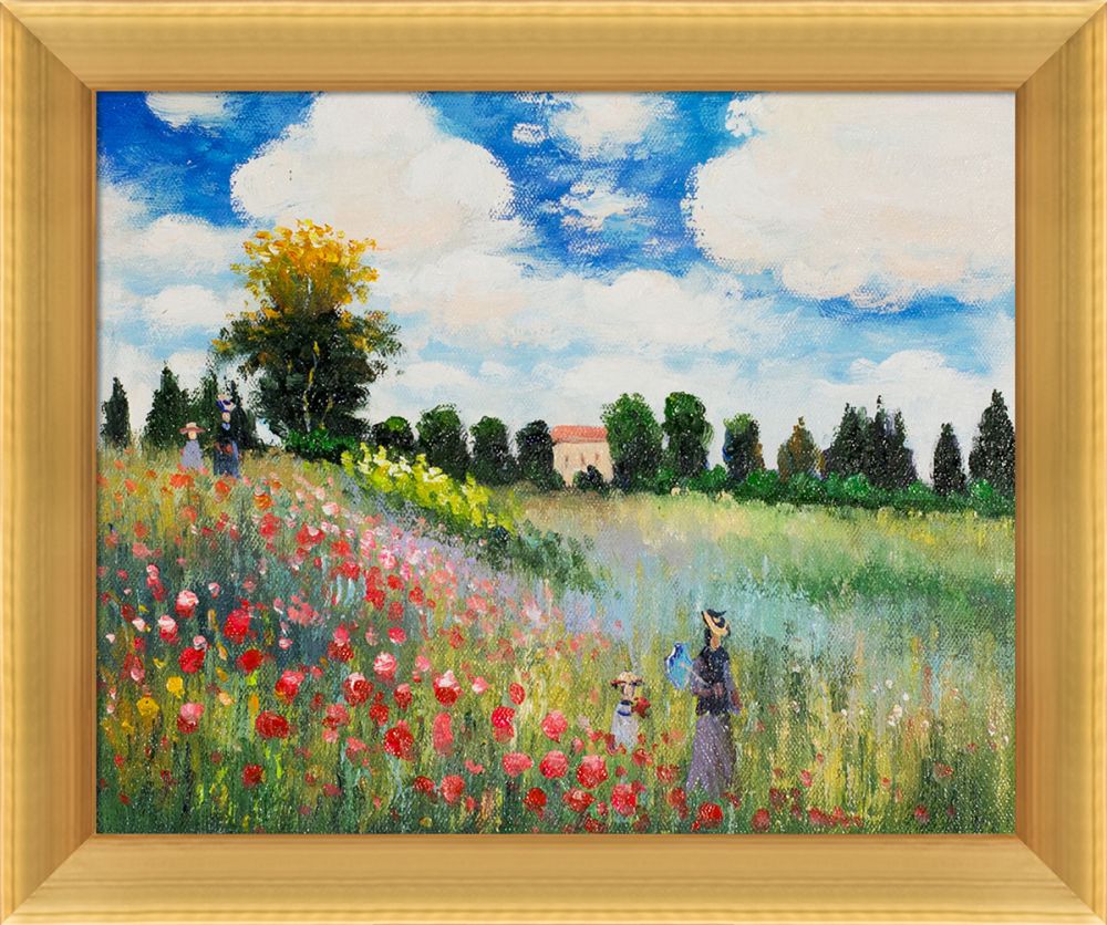 Poppy Field in Argenteuil Pre-Framed - Piccino Luminoso Frame 8" X 10"