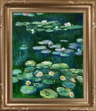 White and Yellow Water Lilies Pre-Framed