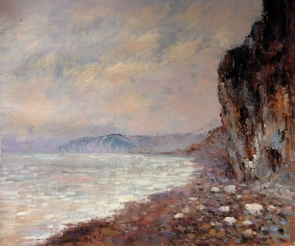 Cliffs at Pourville in the Fog