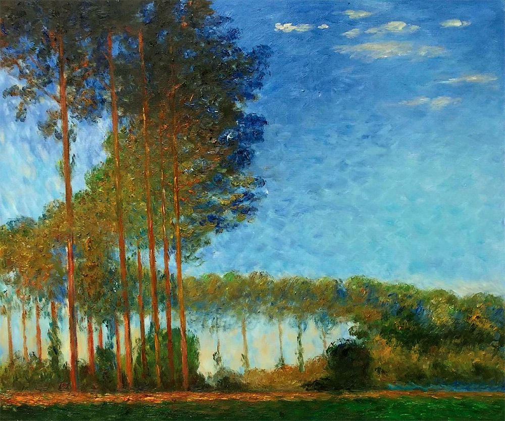 Poplars on the Banks of the River Epte, Seen from the Marsh