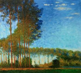 Poplars on the Banks of the River Epte, Seen from the Marsh