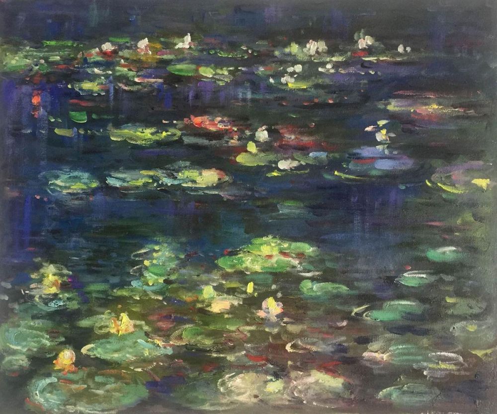 Water Lilies, Green Reflections (right half - detail)