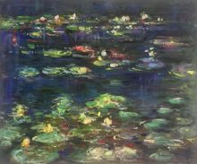 Water Lilies, Green Reflections (right half - detail)
