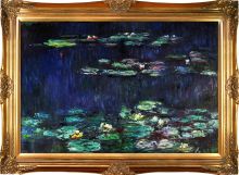 Water Lilies, Green Reflections (right half - detail) Pre-Framed