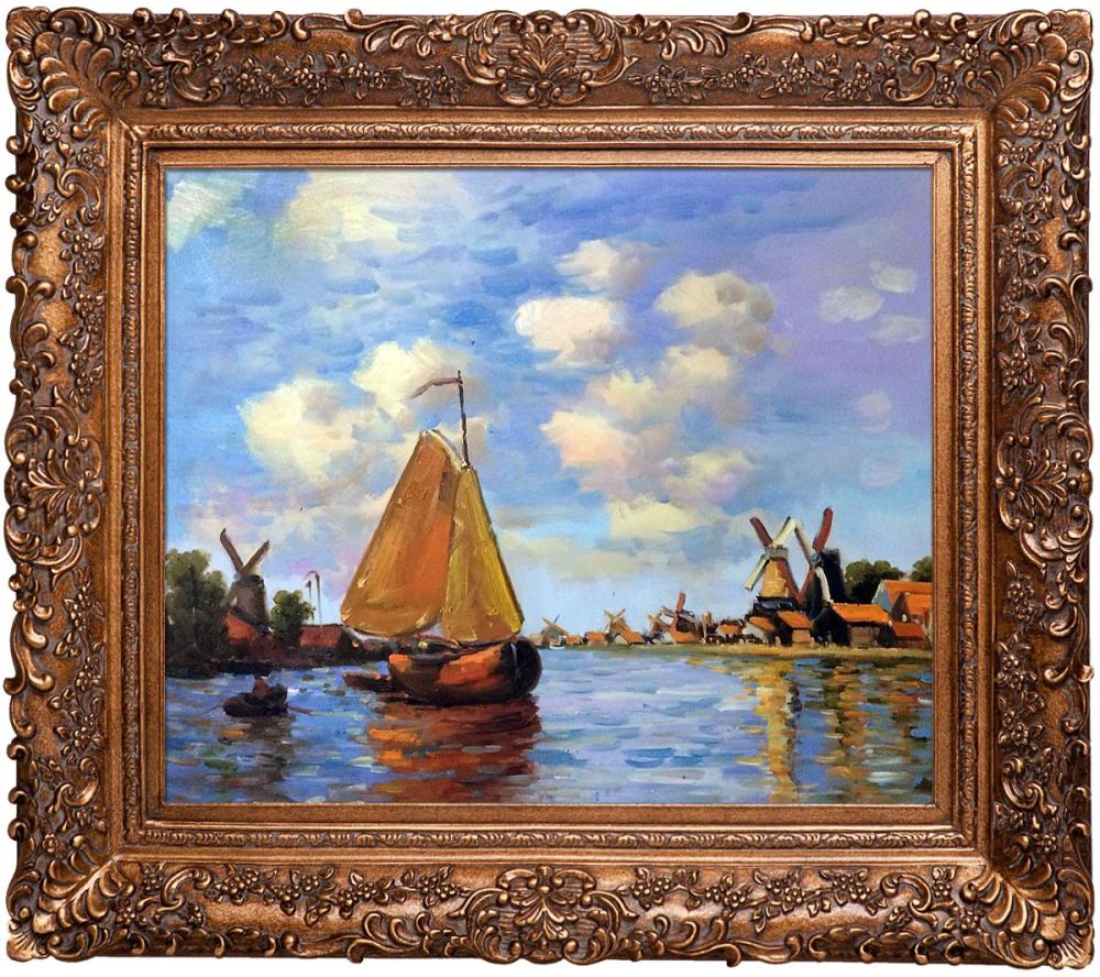 Zaan at Zaandam Pre-Framed - Burgeon Gold Frame 20"X24"