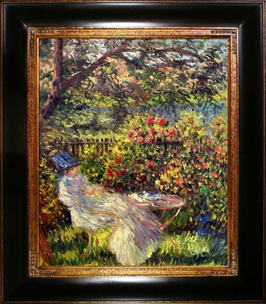 Alice Hoschede Au Jardin Pre-Framed - Opulent Frame 20"X24"