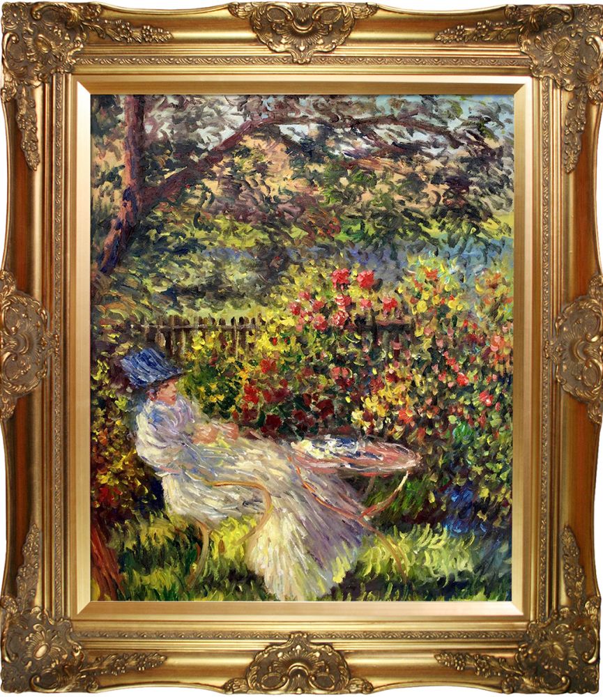 Alice Hoschede Au Jardin Pre-Framed - Victorian Gold Frame 20"X24"