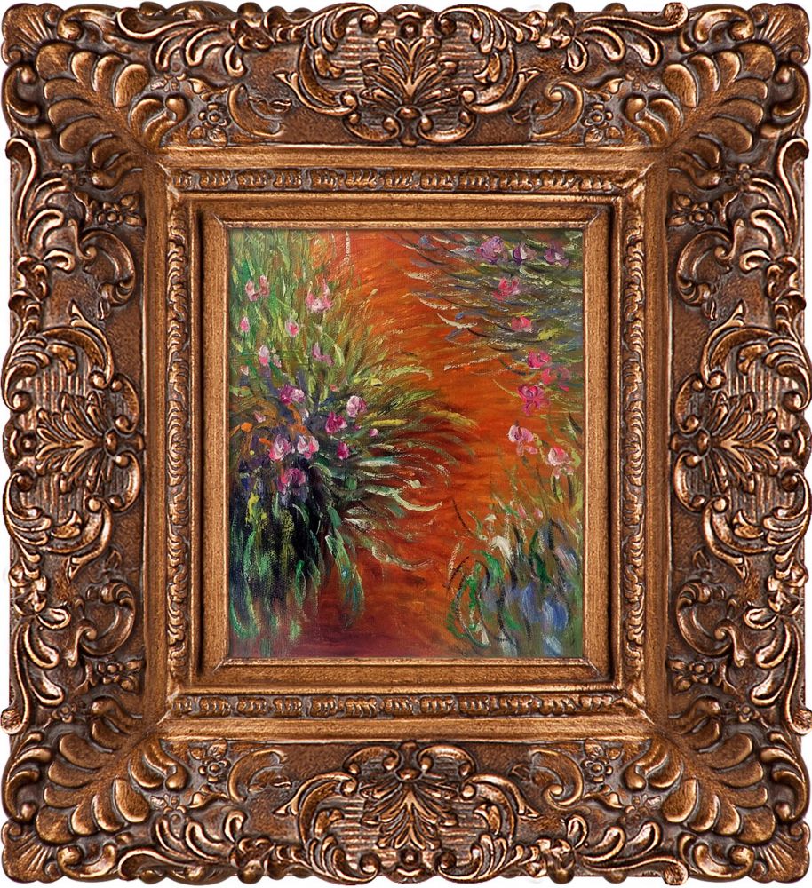 Irises Pre-Framed - Burgeon Gold Frame 8"X10"