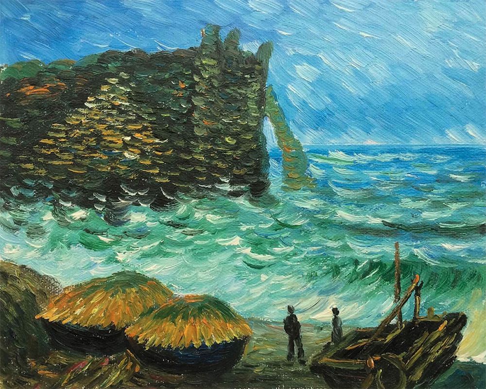 Rough Sea at Etretat