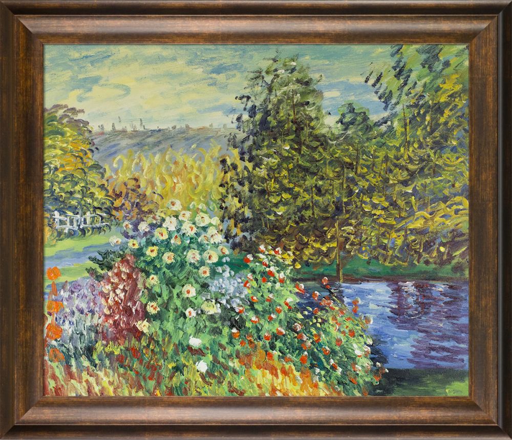 Corner of the Garden at Montgeron Pre-Framed - Modena Vintage 20" X 24"