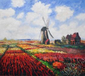 Tulip Field with the Rijnsburg Windmill