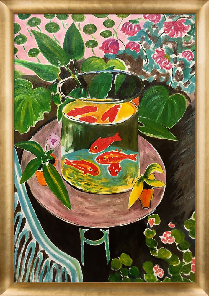 The Gold Fish Pre-Framed - Gold Luminoso Frame 24" x 36"