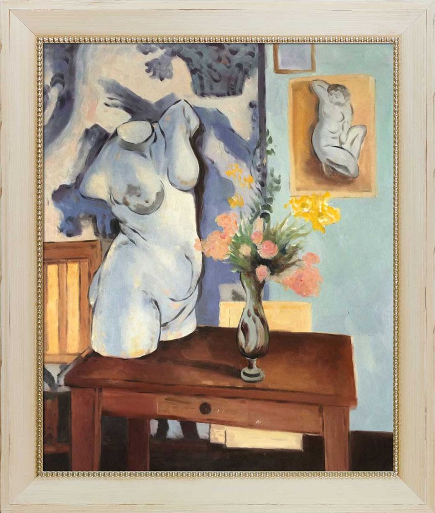 Greek Torso with Flowers Pre-Framed - Constantine Frame 20" X 24"