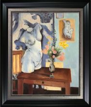 Greek Torso with Flowers Pre-Framed