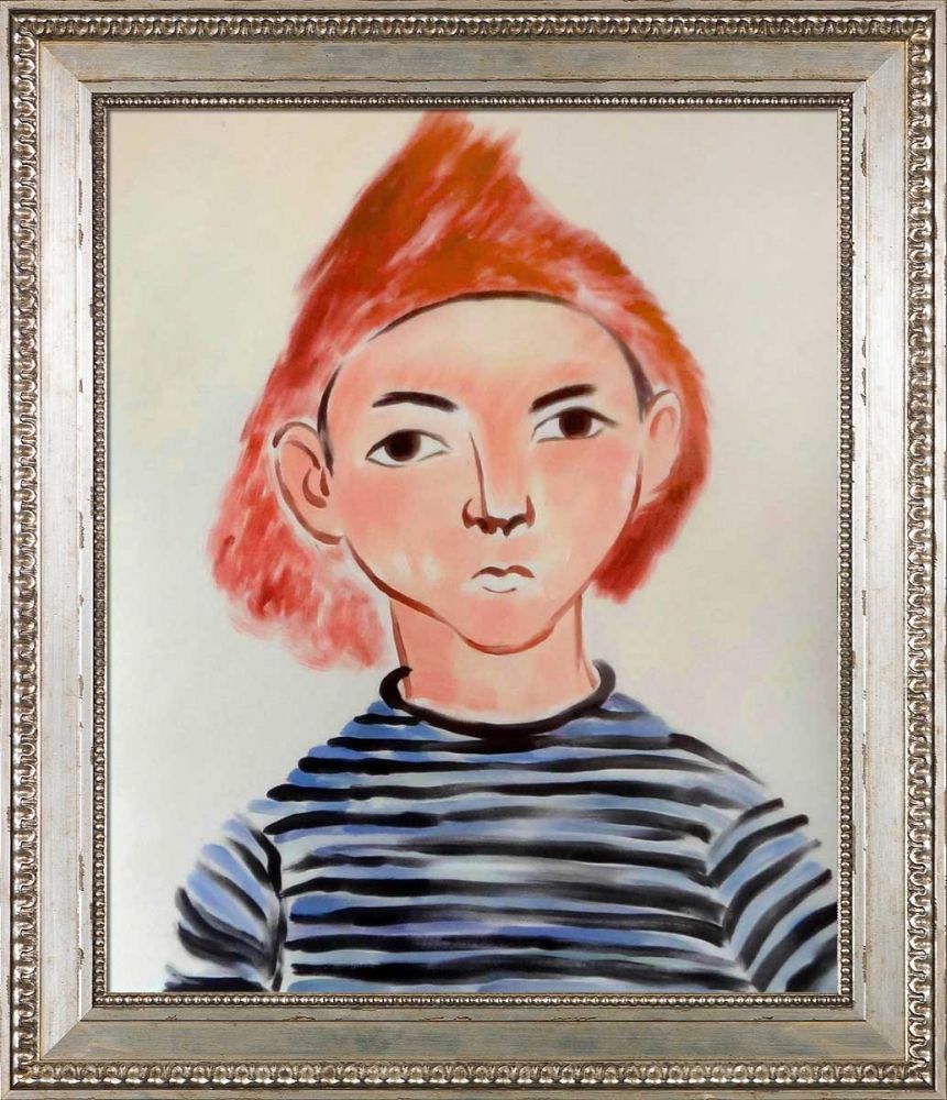 Portrait of Pierre Matisse Pre-Framed - Versailles Silver King Frame 20" X 24"