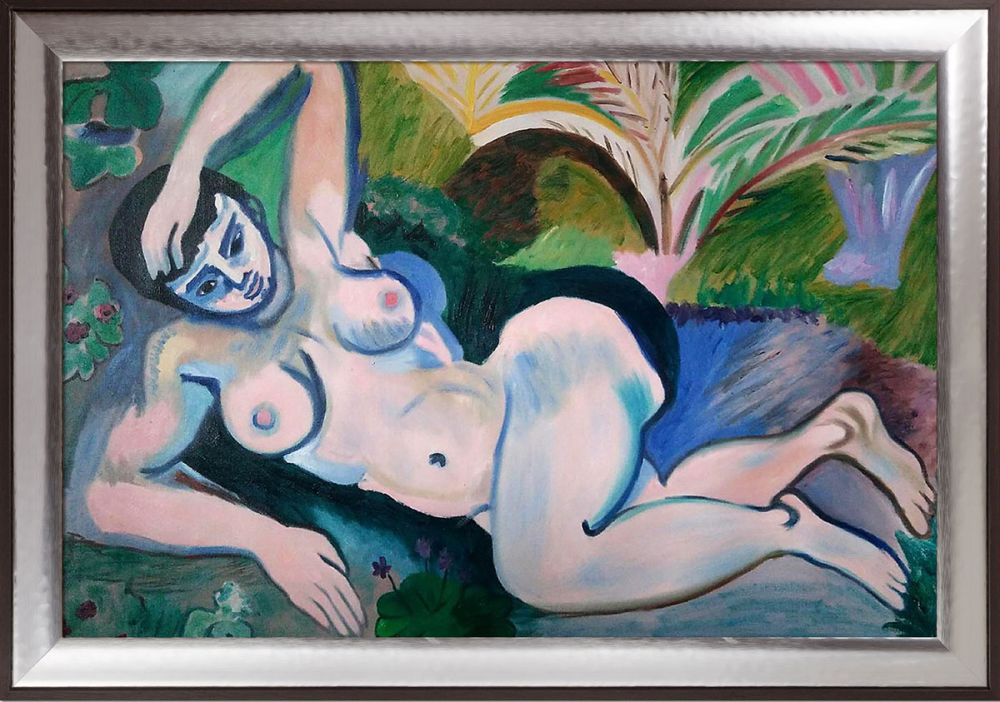 Blue Nude (Memory of Biskra), 1907 Pre-Framed - Magnesium Silver Frame 24" X 36"