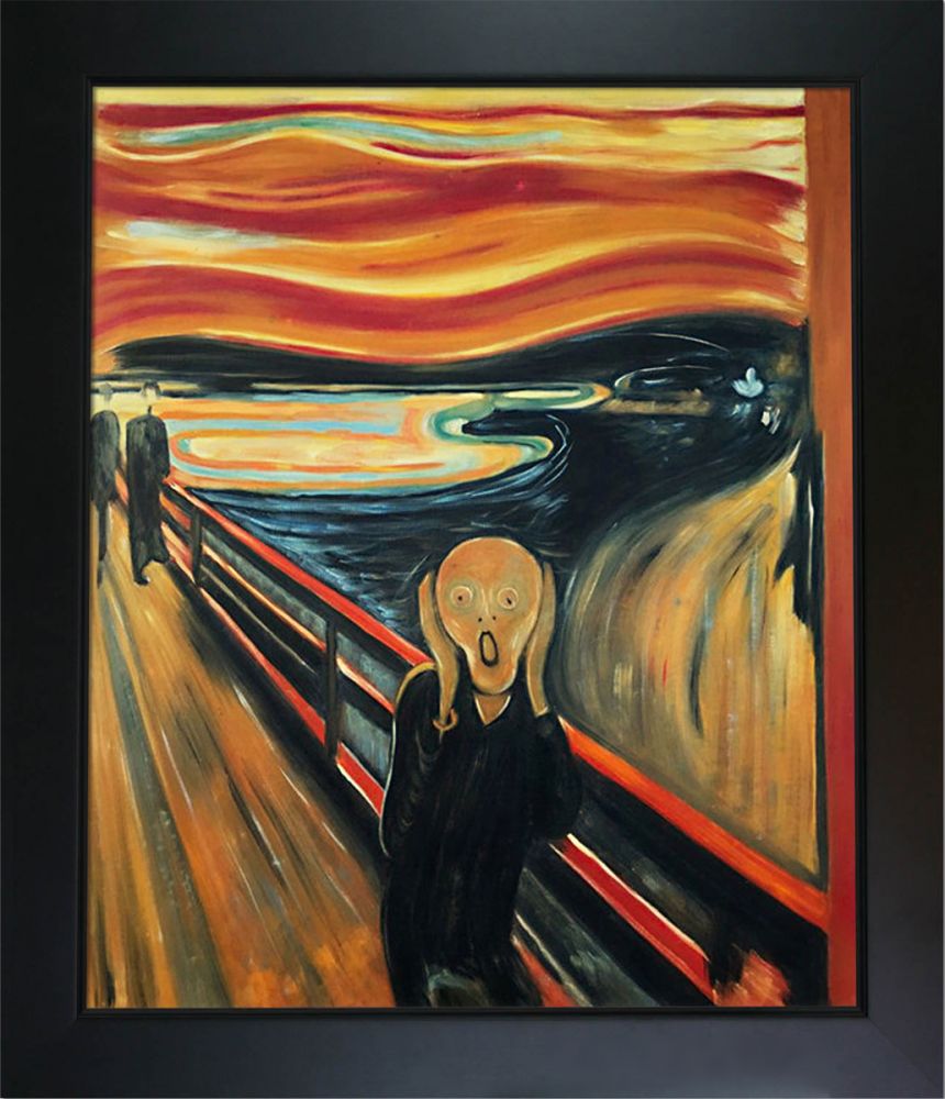 The Scream Pre-Framed - New Age Black Frame 20"X24"