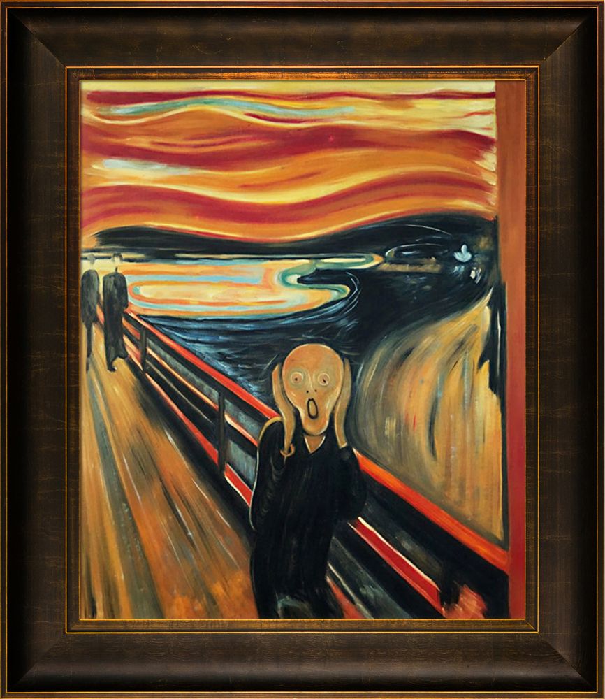 The Scream Pre-Framed - Veine D'Or Bronze Scoop Frame 20"X24"