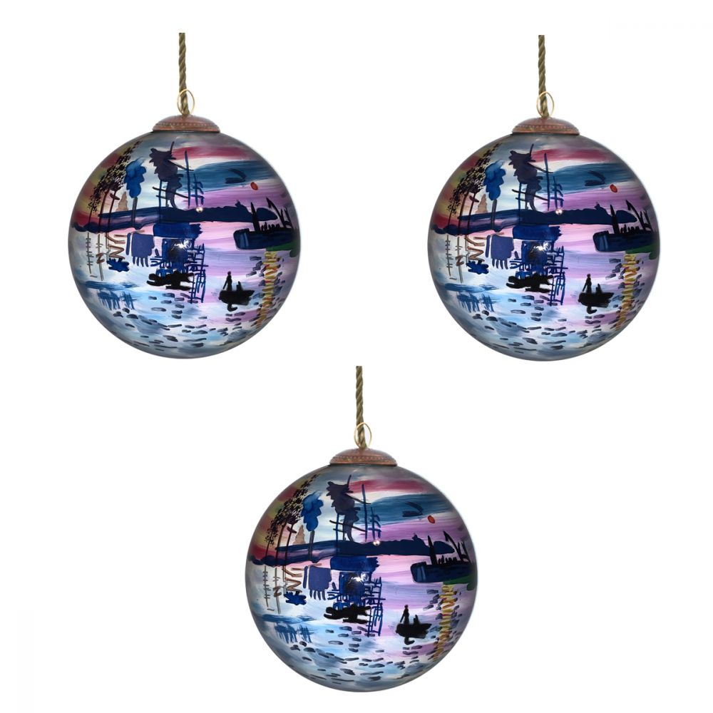 Impression Sunrise Glass Ornament Collection (Set of 3)