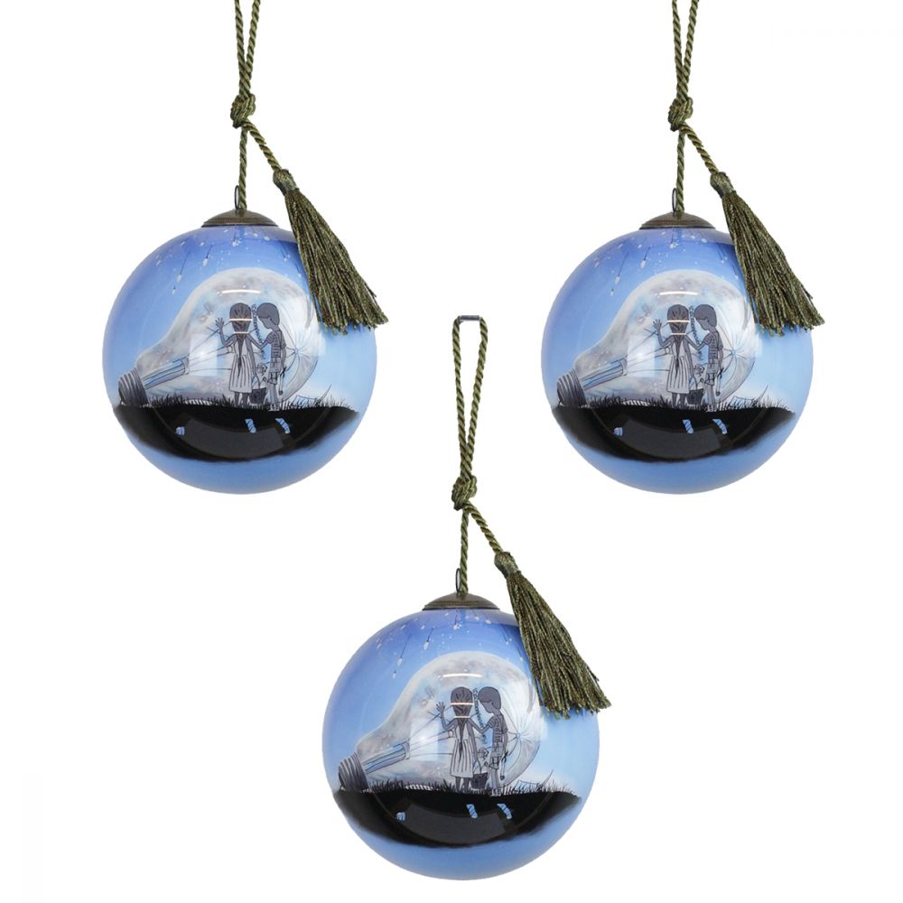 The Night We Broke The Moon Glass Ornament Collection (Set of 3)