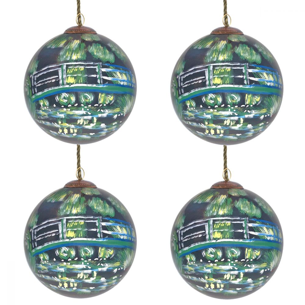 Japanese Bridge Glass Ornament Collection (Set of 4)