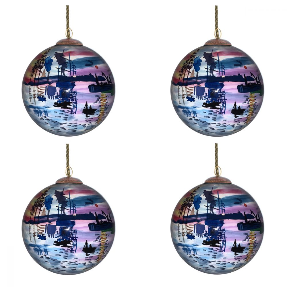 Impression Sunrise Glass Ornament Collection (Set of 4)