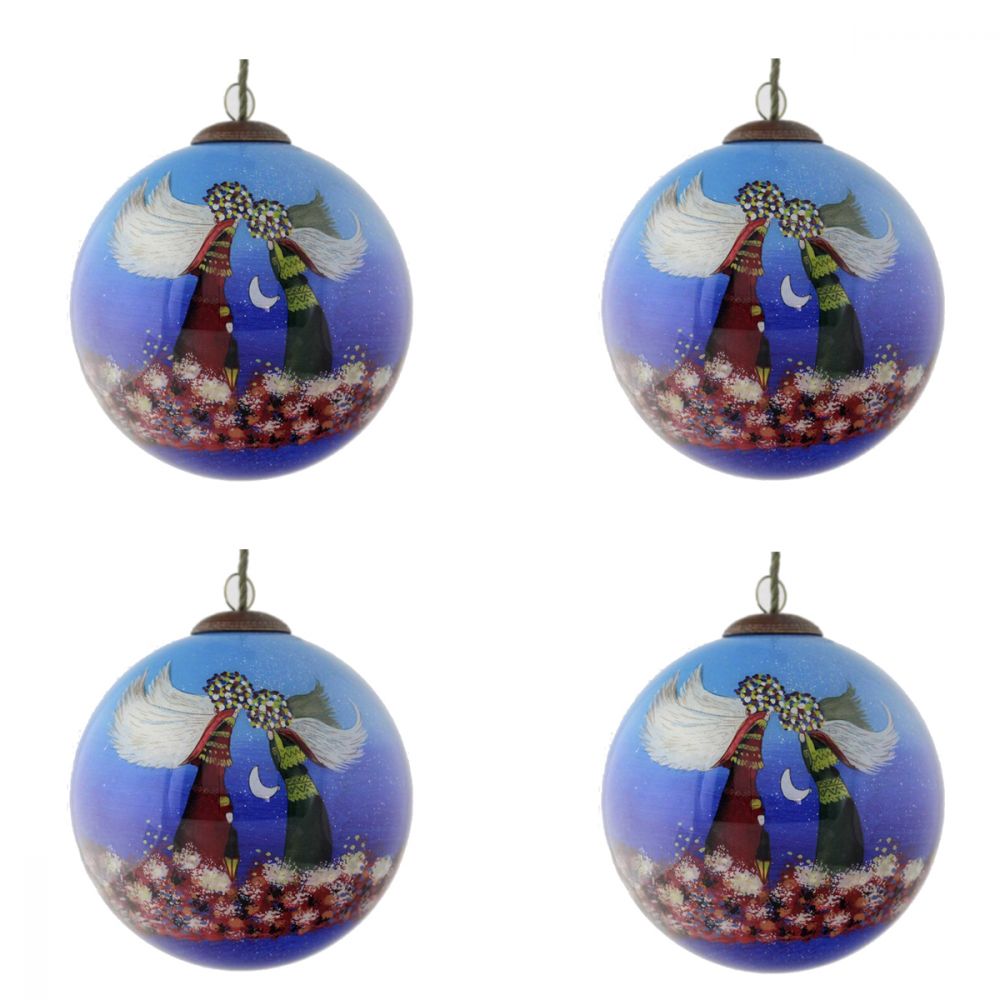 Angels, Kopania, Glass Ornament Collection (Set of 4)