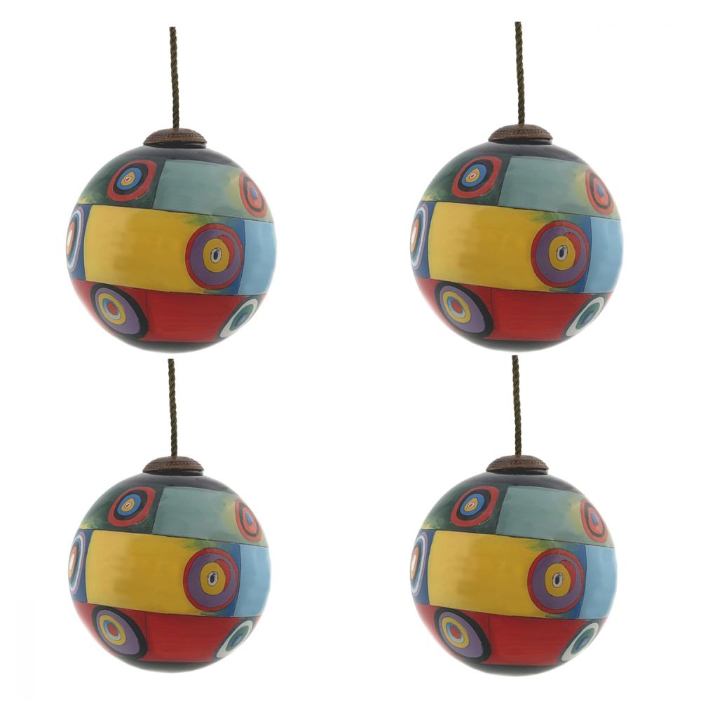 Farbstudie Quadrate Glass Ornament Collection (Set of 4)