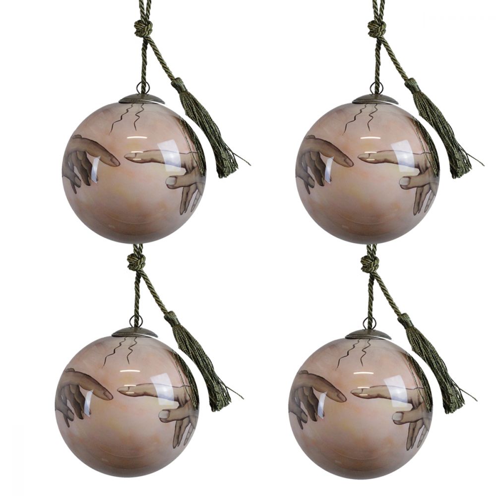 Creation of Adam Glass Ornament Collection (Set of 4)