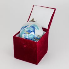 The Great Wave of Kanagawa Hand Painted Glass Ornament