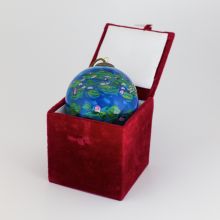 Water Lilies Hand Painted Glass Ornament