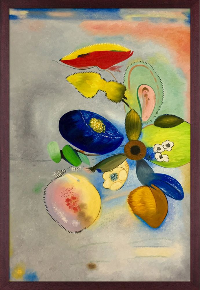 Flowers, 1914-1916 Pre-Framed - Open Grain Mahogany 24" X 36"