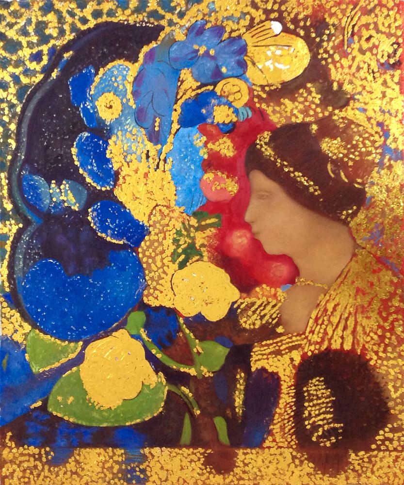 Woman Among the Flowers, 1910 (Luxury Line)