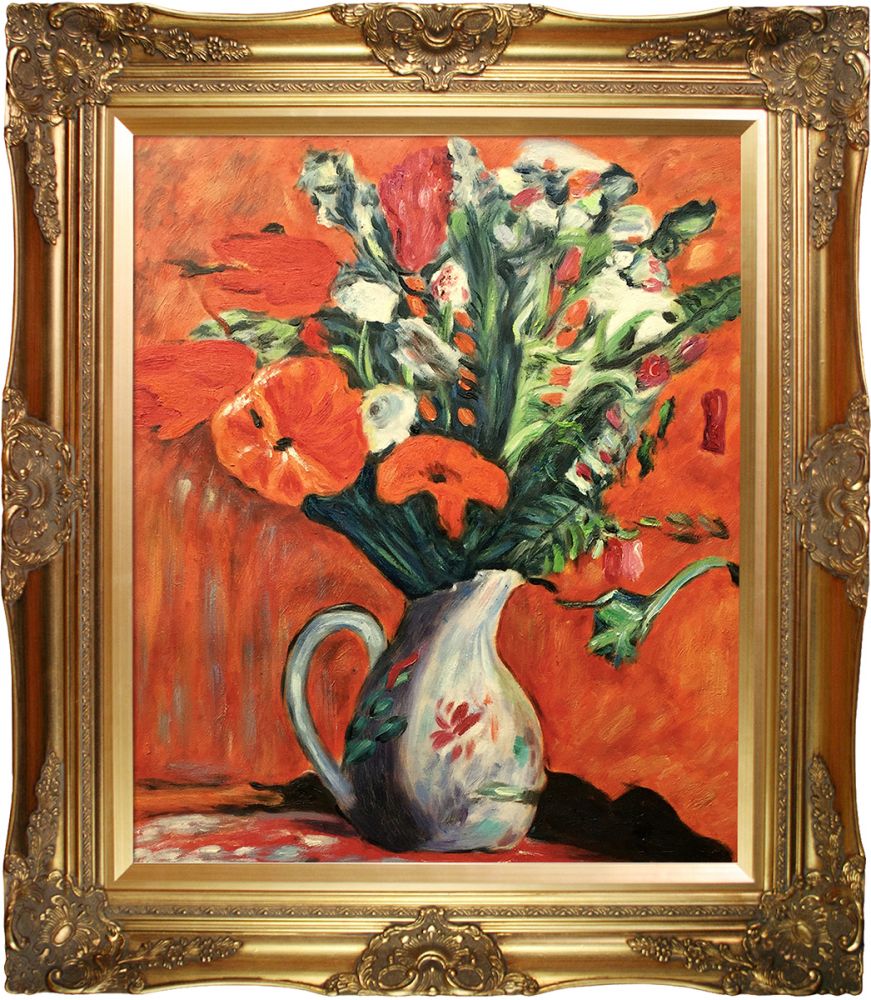 Vase of Flowers Preframed - Victorian Gold Frame 20"X24"