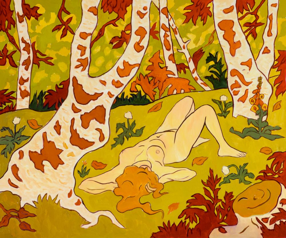 Nude Laying on Her Back in a Clearing