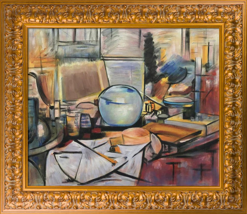Still Life with Ginger Pot I Pre-Framed - Sicilian Gold Frame 20" X 24"