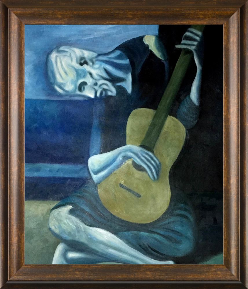 The Old Guitarist - Modena Vintage 20" X 24"