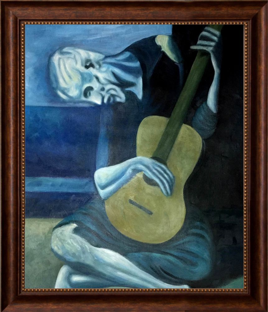 The Old Guitarist - Verona Cafe Frame 20"X24"