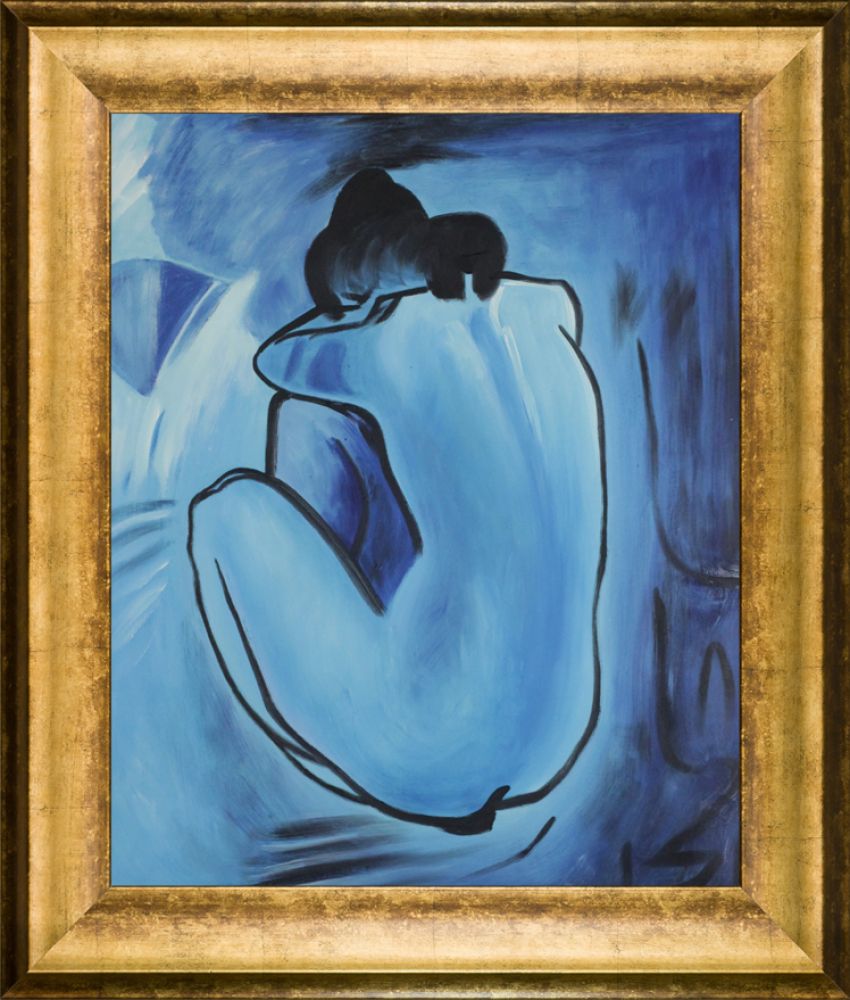 Blue Nude - Athenian Gold King Frame 20"X24"