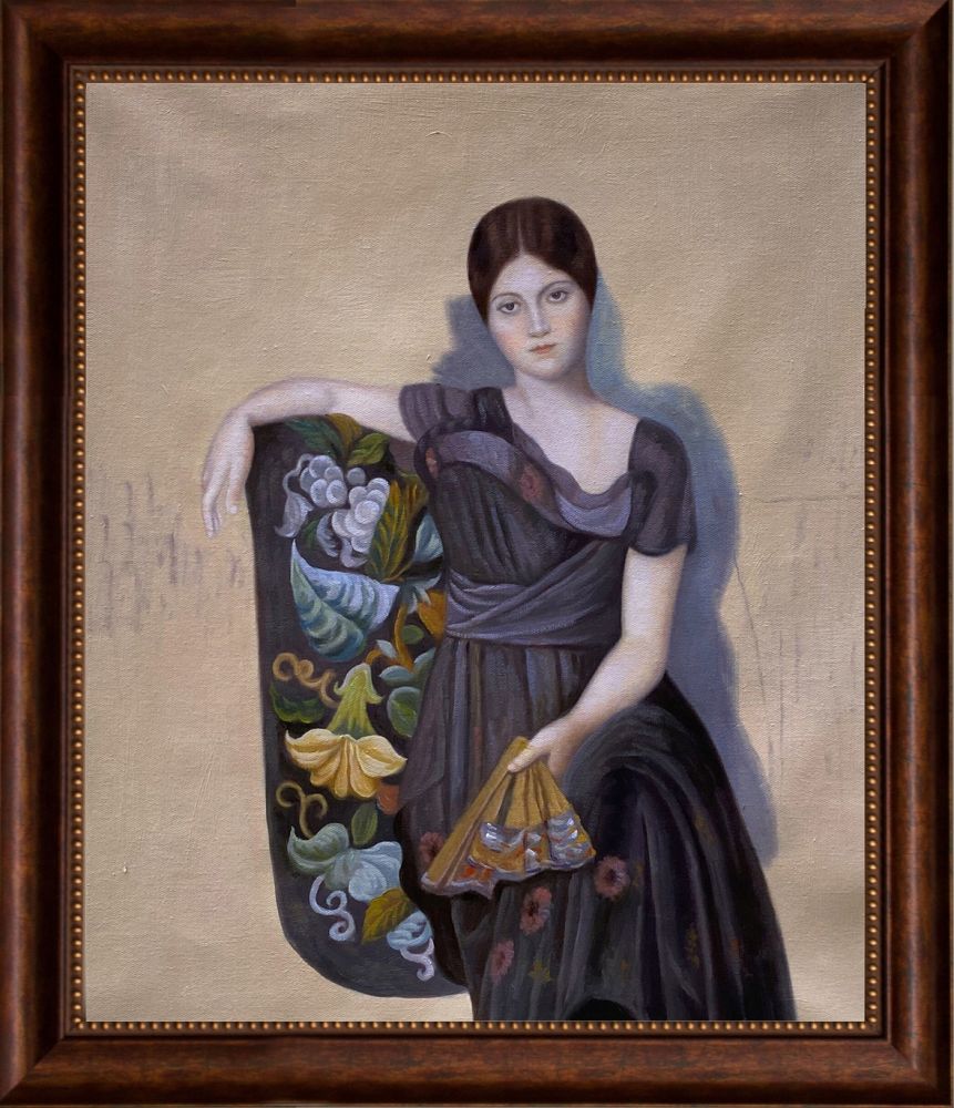 Portrait of Olga in the Armchair - Verona Cafe Frame 20"X24"