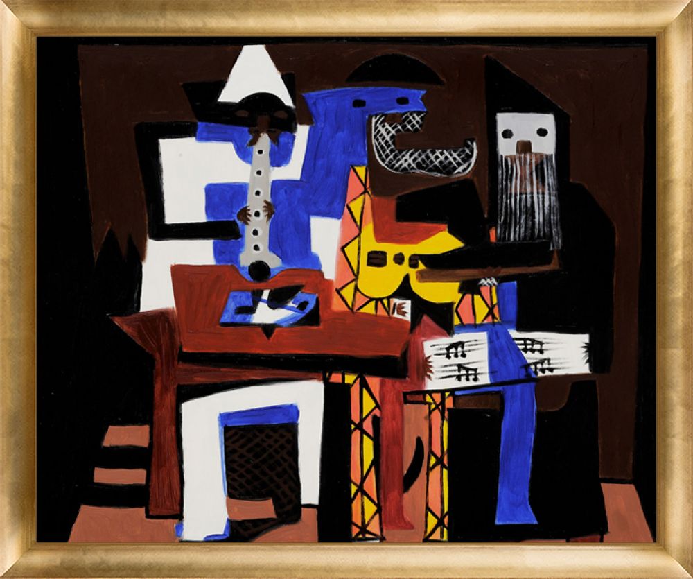 Three Musicians - Gold Luminoso Frame 20"X24"