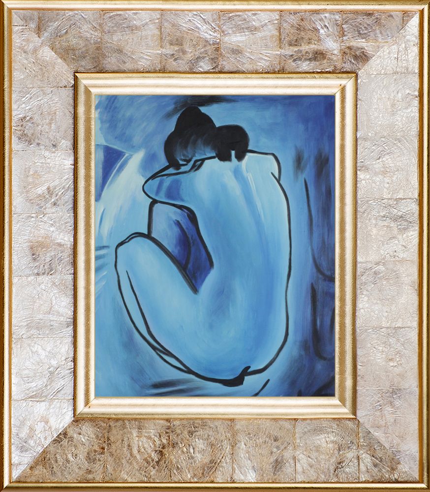 Blue Nude - Gold Pearl Frame 8" X 10"