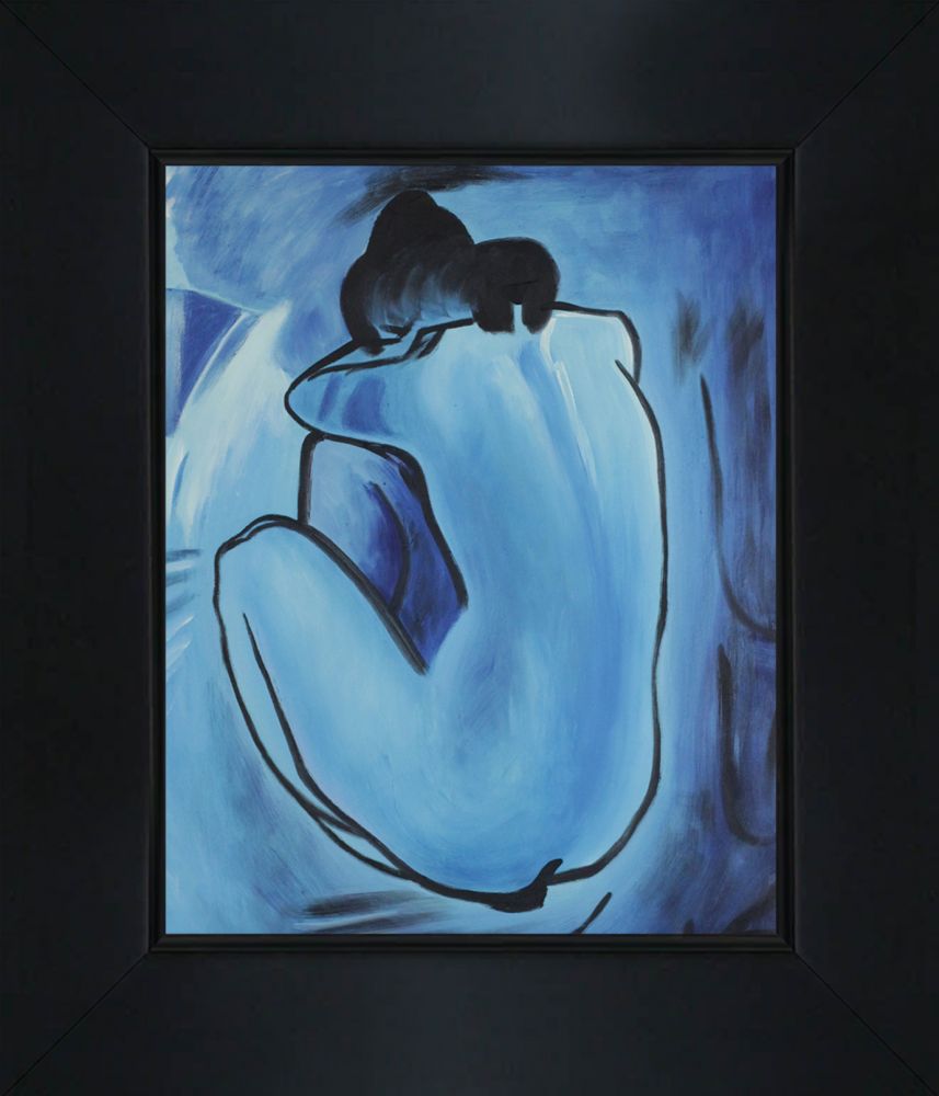 Blue Nude - New Age Black Frame 8"X10"