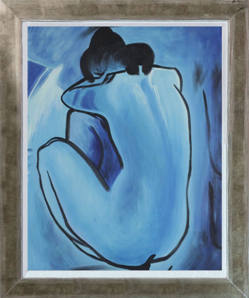 Blue Nude - Champagne Silhouette 8" X 10"