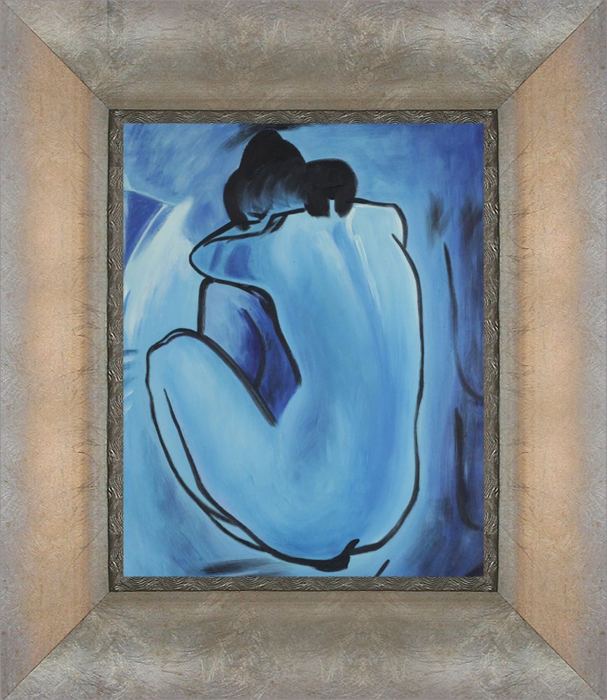 Blue Nude - Champagne Scoop with Swirl Lip Frame 8"X10"