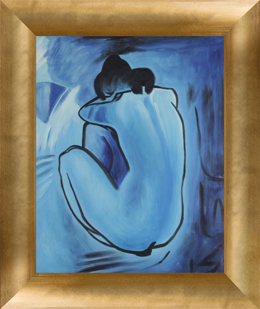 Blue Nude - Gold Luminoso Frame 8"x10"