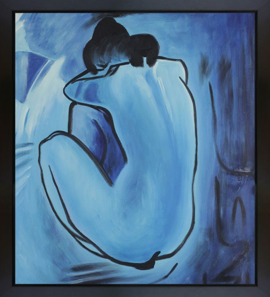 Blue Nude - New Age Black Frame 36"X48"