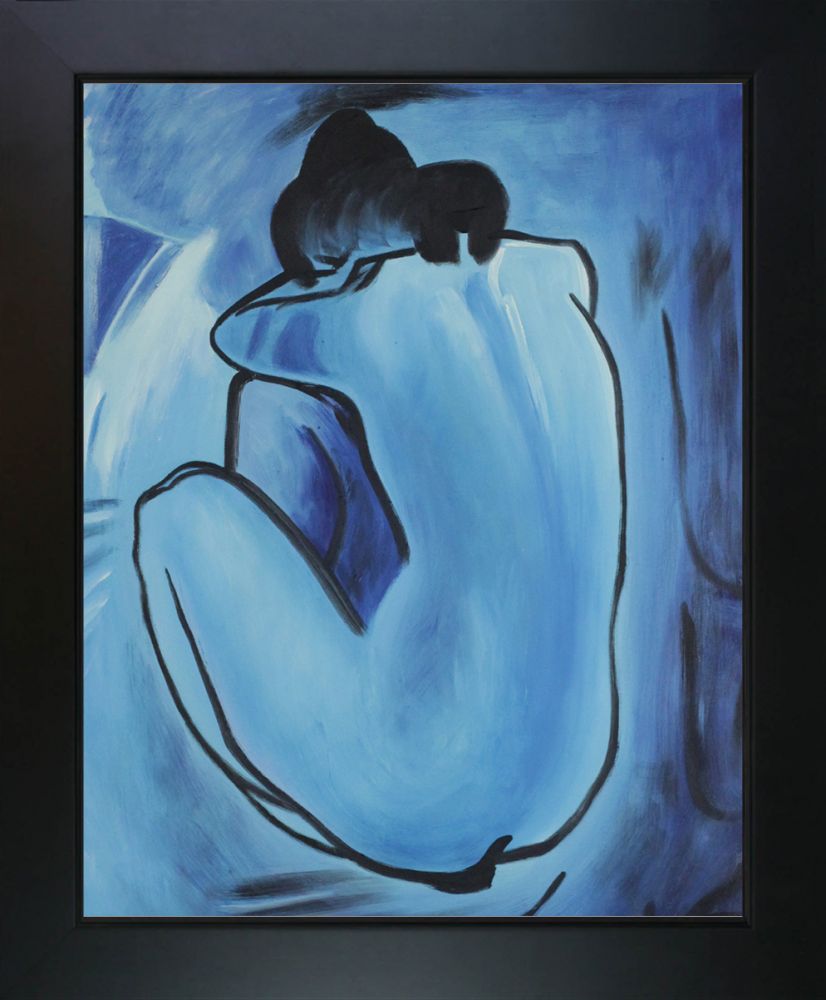 Blue Nude - New Age Black Frame 16"X20"