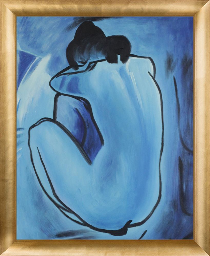 Blue Nude - Gold Luminoso Frame 16" X 20"