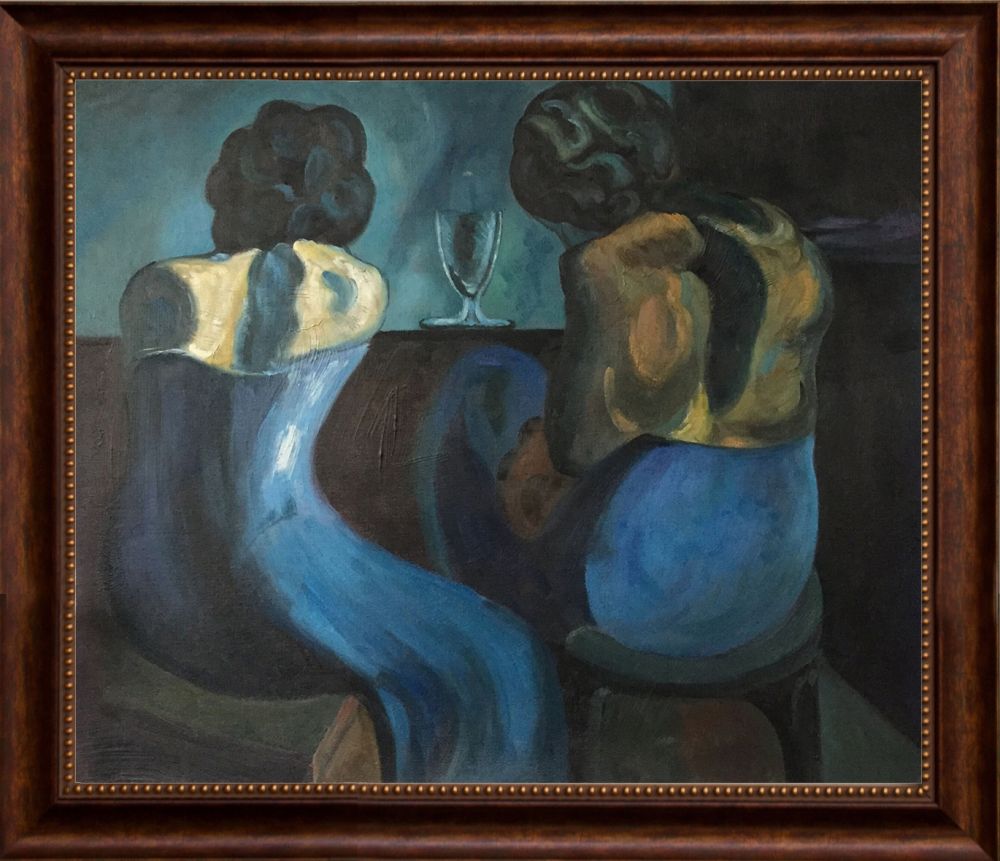 Prostitutes at a Bar - Verona Cafe Frame 20"X24"